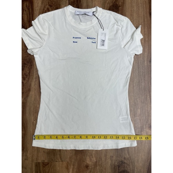 Proenza Schouler New York White Label Women's Solid Stretch Jersey T Shirt Sz S - Picture 7 of 9